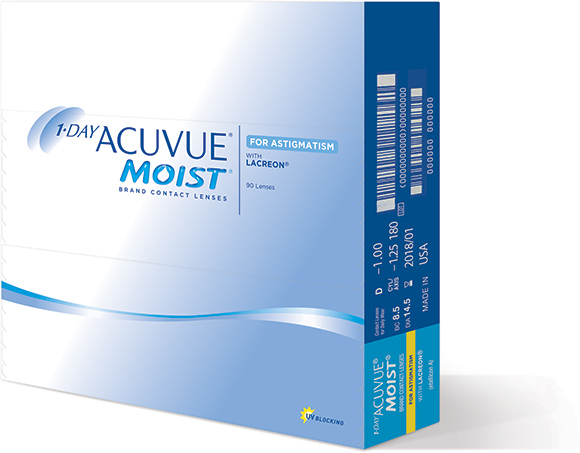 1-DAY ACUVUE® MOIST for ASTIGMATISM 90-pack